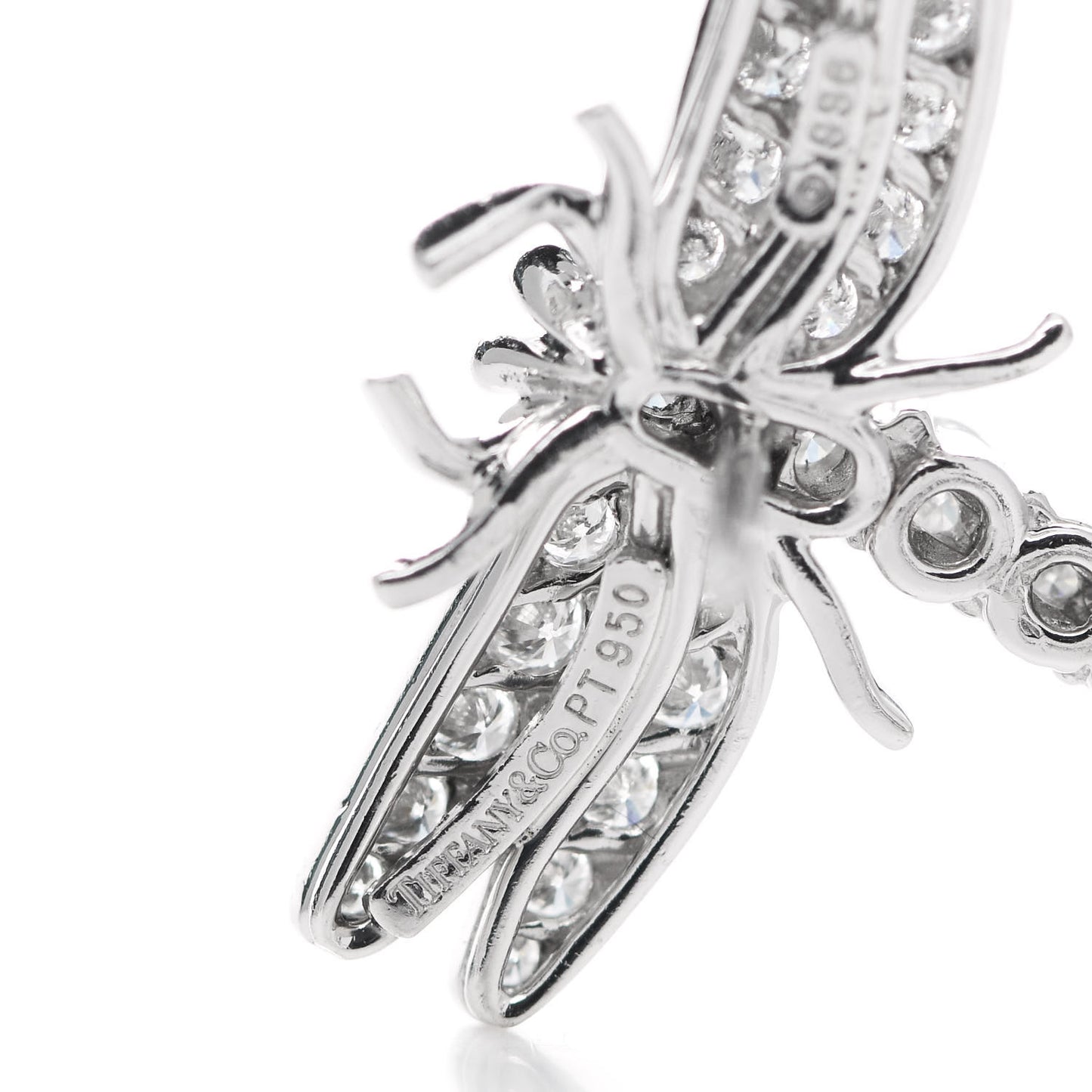 Platinum Diamond Dragonfly Earrings
