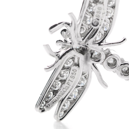 Tiffany Platinum Diamond Dragonfly Earrings 3 of 5