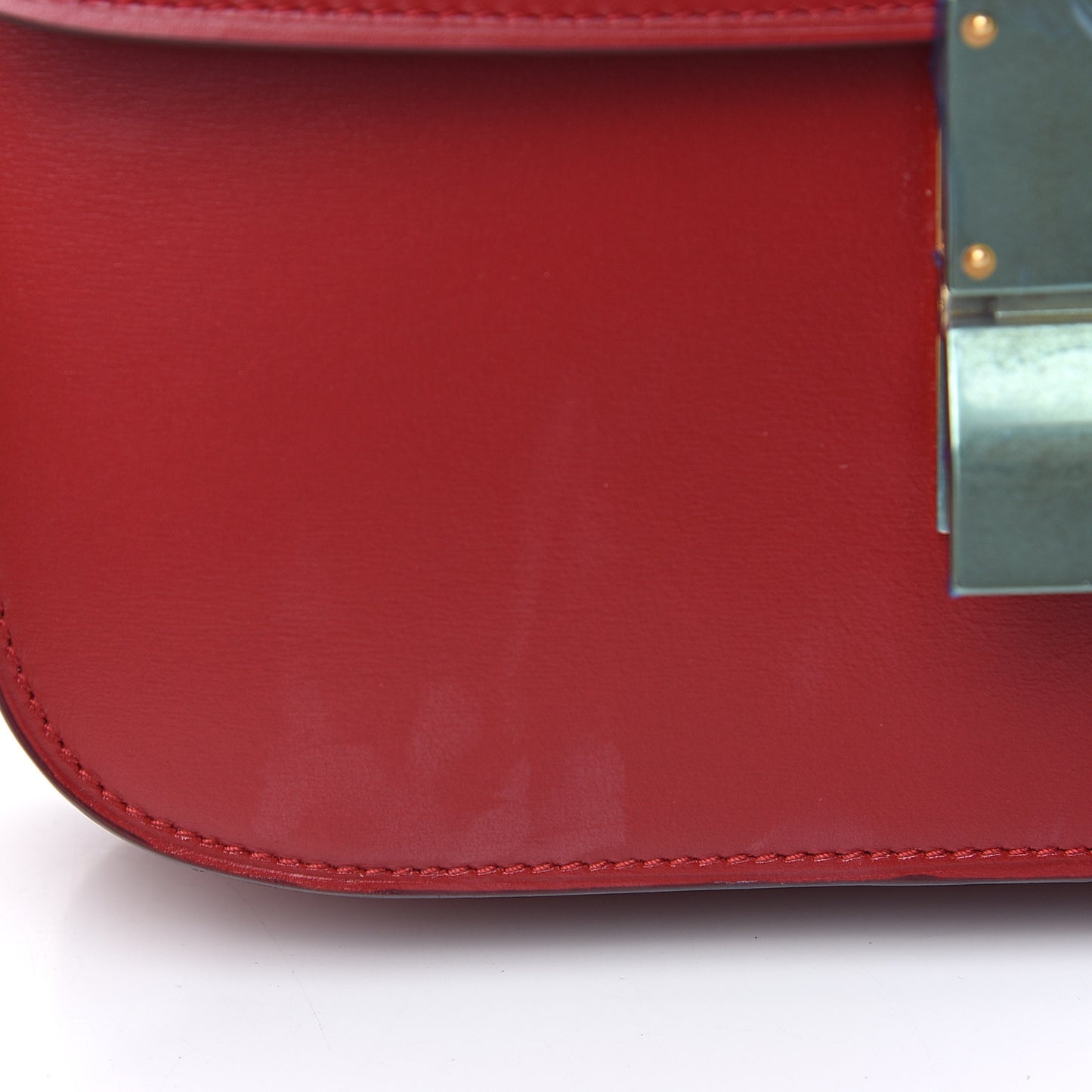 Box Calfskin Medium Classic Box Flap Bag Red