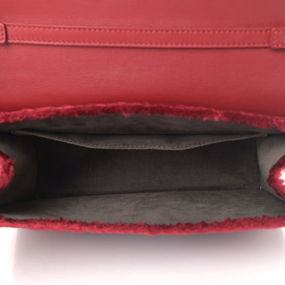 Fendi Velluto Astrakan Vitello Dolce F is Fendi Kan I Shoulder Bag Rosso 4 of 11