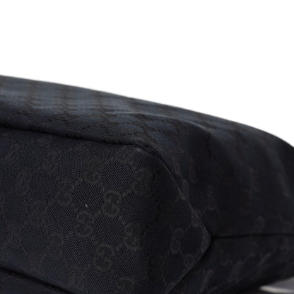 Gucci Monogram Medium Horsebit Chain Hobo Black 11 of 13