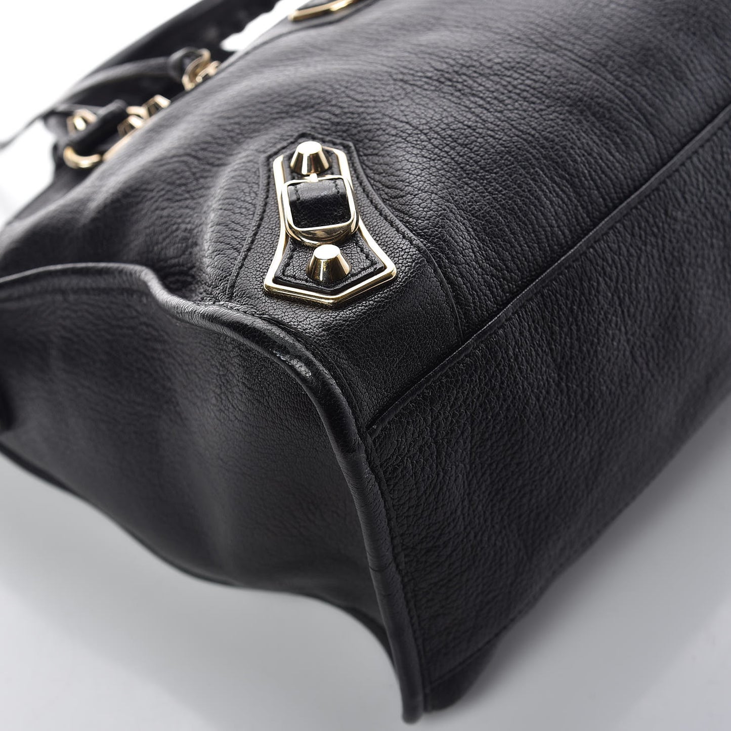 Chevre Gold Metallic Edge Hardware City Black