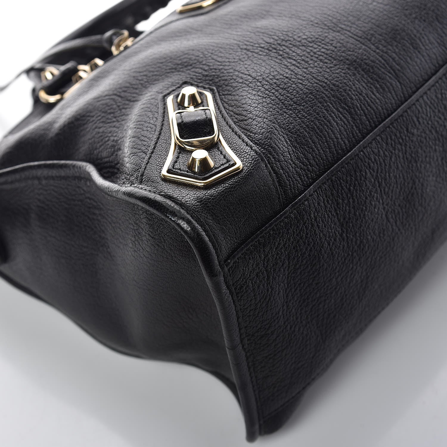 Balenciaga Chevre Gold Metallic Edge Hardware City Black 7 of 13
