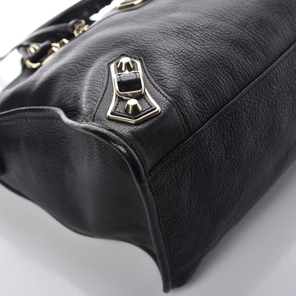 Balenciaga Chevre Gold Metallic Edge Hardware City Black 7 of 13