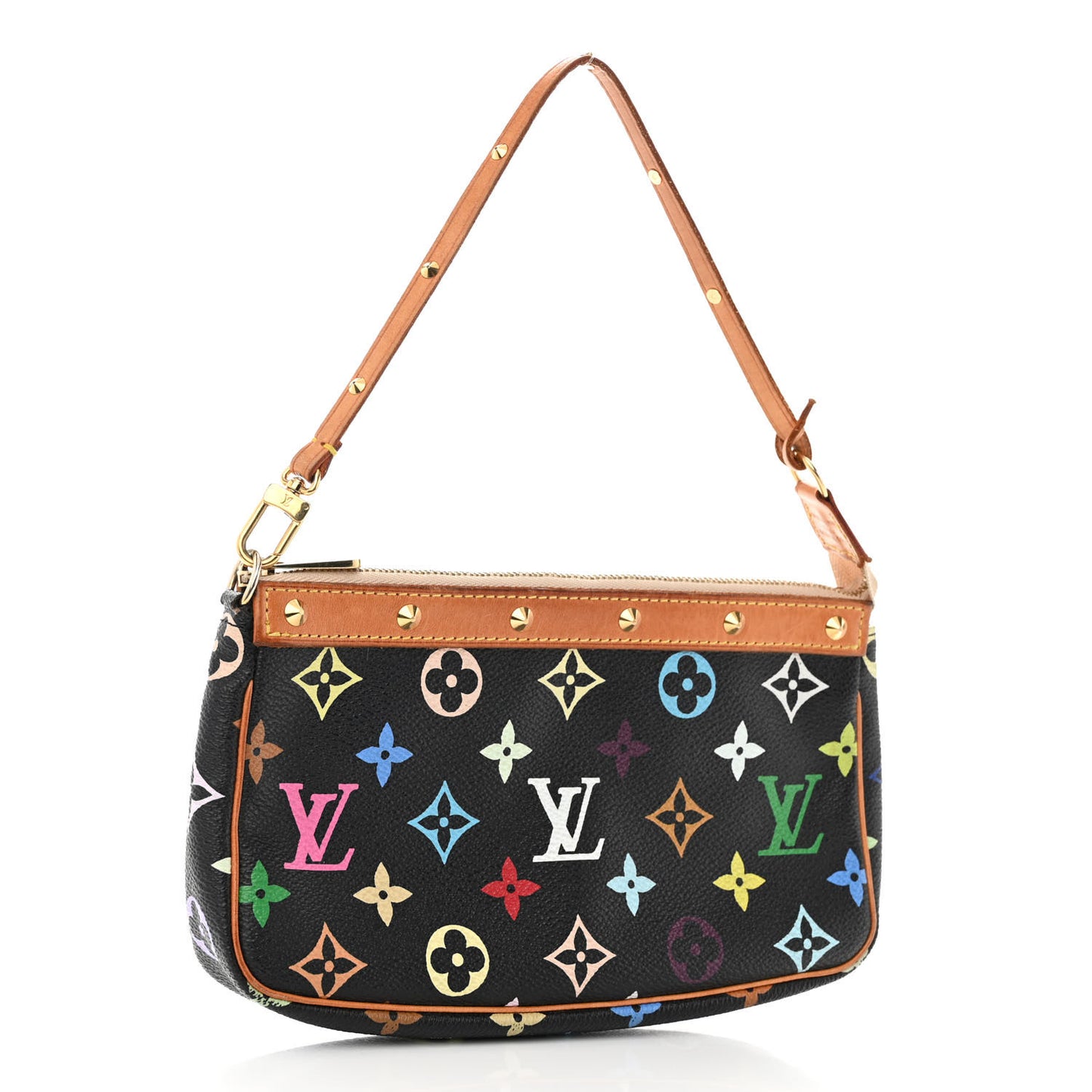 Monogram Multicolor Pochette Accessories Black