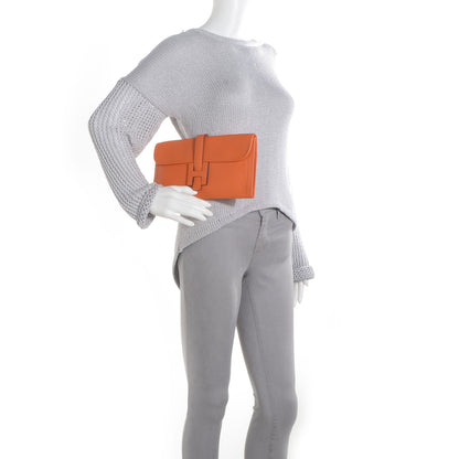 Hermes Epsom Jige Elan 29 Clutch Orange 2 of 7