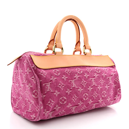 Louis Vuitton Monogram Denim Neo Speedy Fuchsia 3 of 11