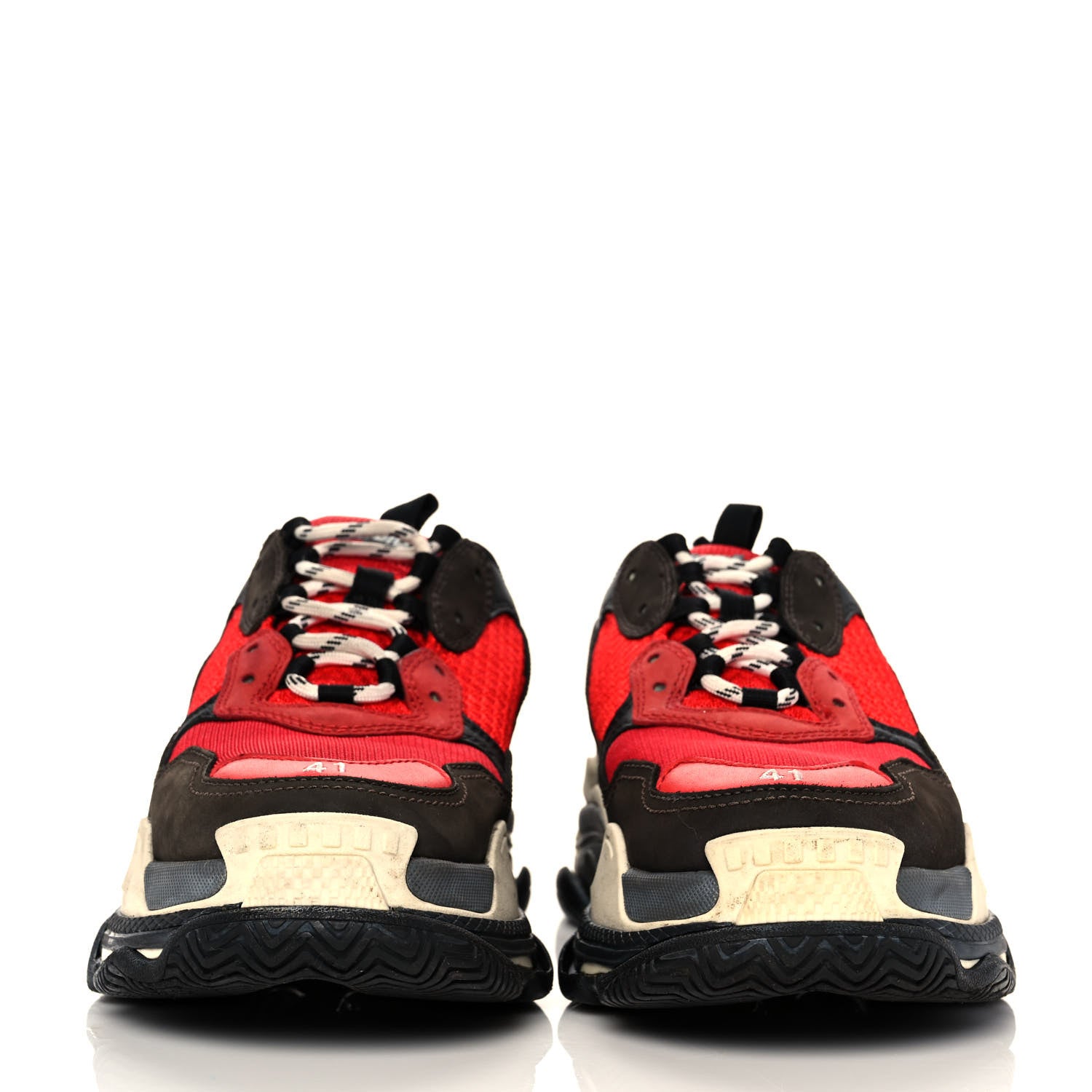 Balenciaga Fabric Mesh Mens Triple S Sneakers 41 Rouge Black 2 of 7