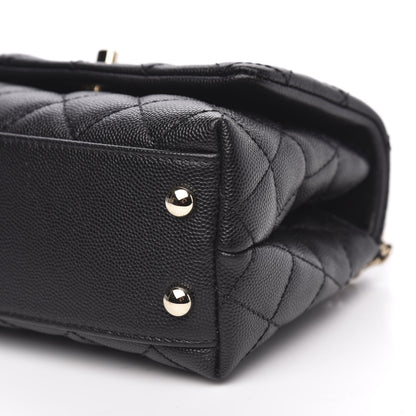 Chanel Caviar Quilted Extra Mini Coco Handle Flap Black 9 of 11