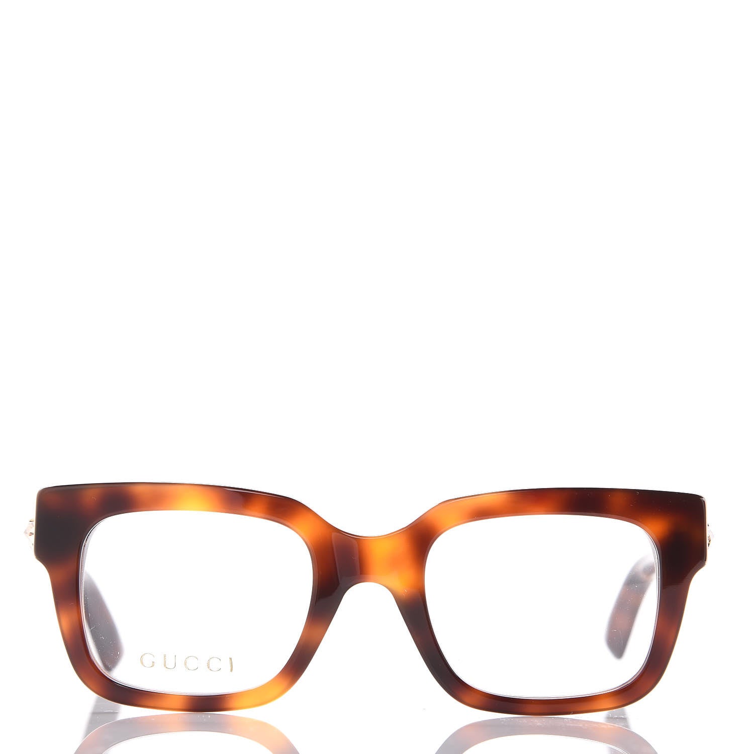 Gucci Rectangle Eye Glasses GG0210O Tortoise 3 of 7