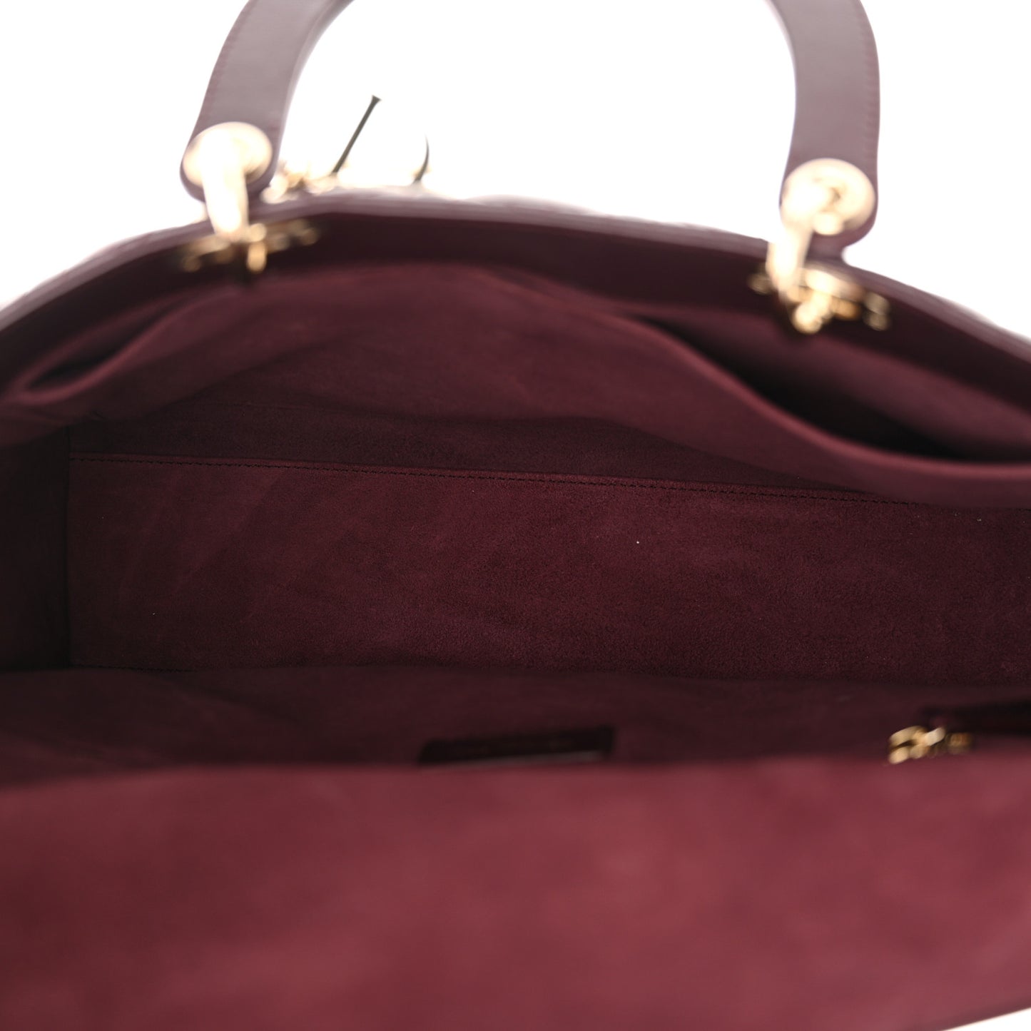 Lambskin Cannage Large Lady Dior Burgundy