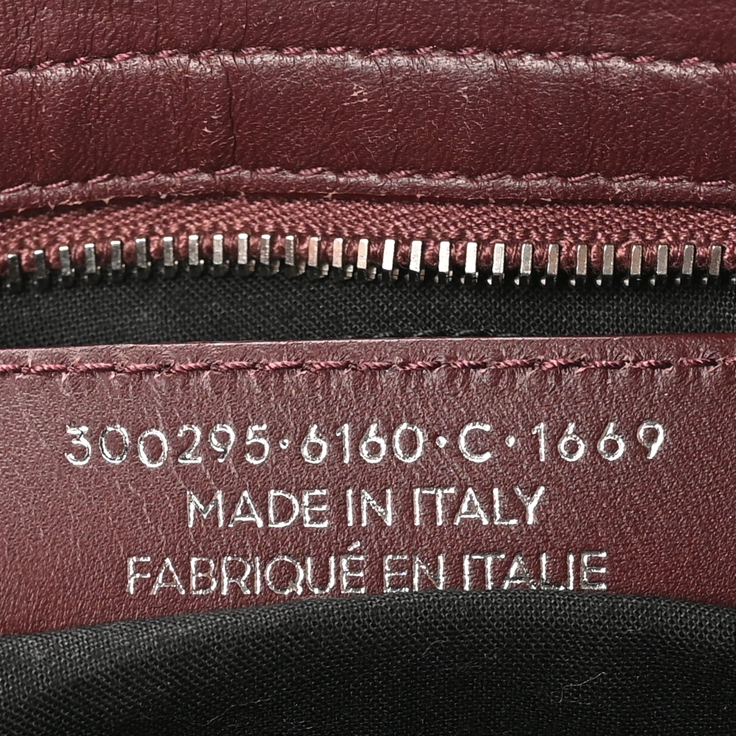 Calfskin Topstitch Classic Silver Hardware Mini City Rouge Lie De Vin
