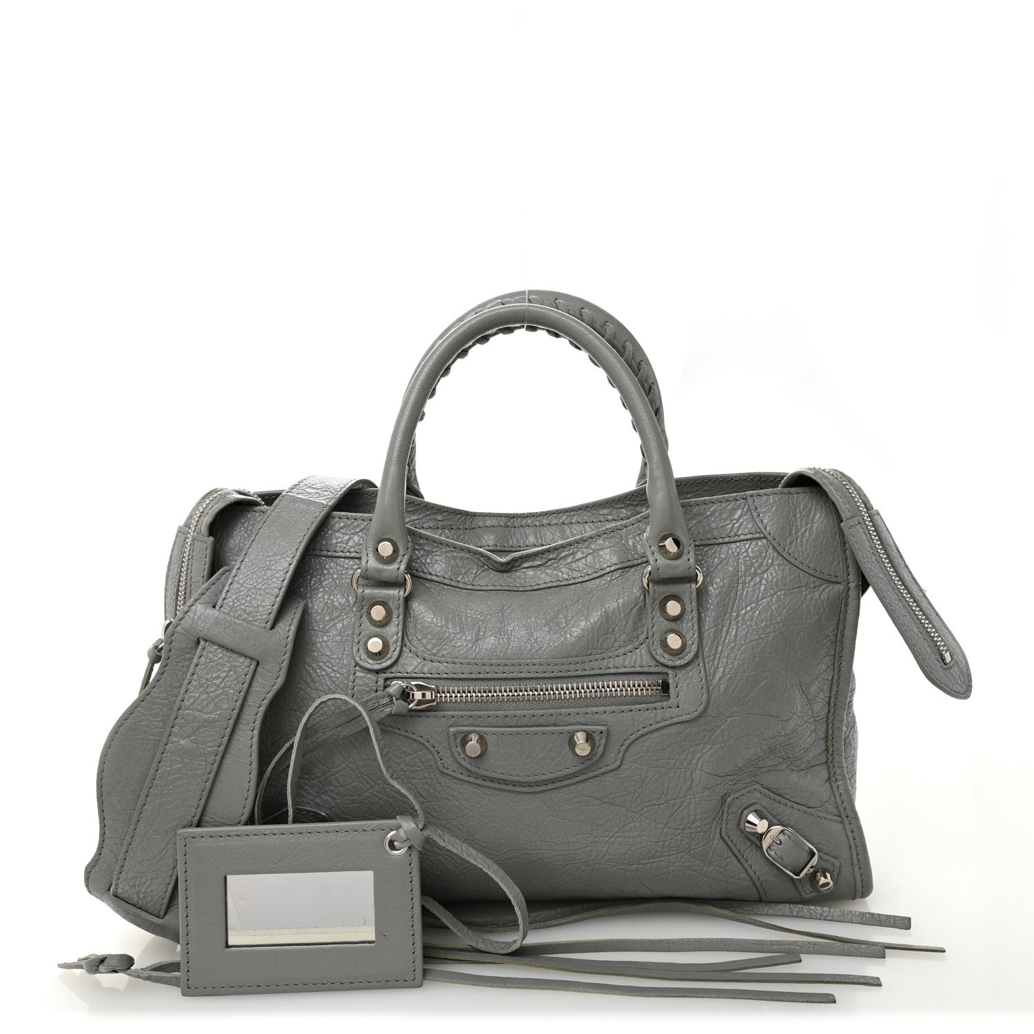 Balenciaga Agneau Classic Silver Hardware S City Gris Haussmannien 3 of 11