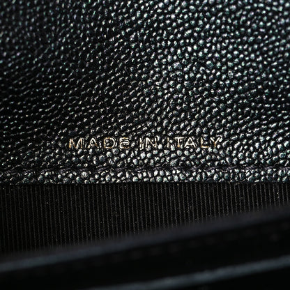 Chanel Iridescent Caviar Quilted Large Gusset Flap Wallet Black 7 of 9