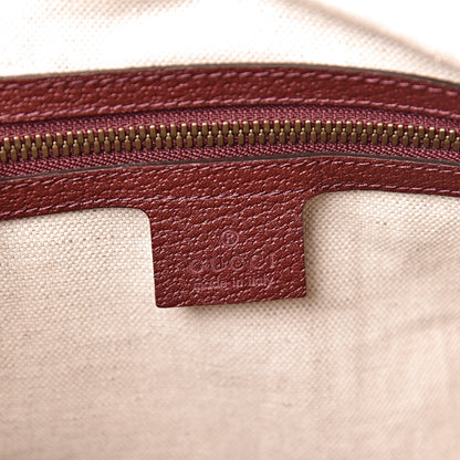Gucci Suede Daino Textured Dollar Calfskin Web Medium Duffle Bag Romantic Cerise Chardonnay 7 of 12