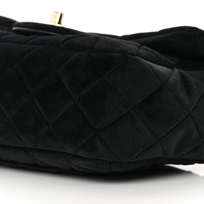 Chanel Velvet Quilted Mini Rectangular Pearl Crush Flap Black 10 of 13