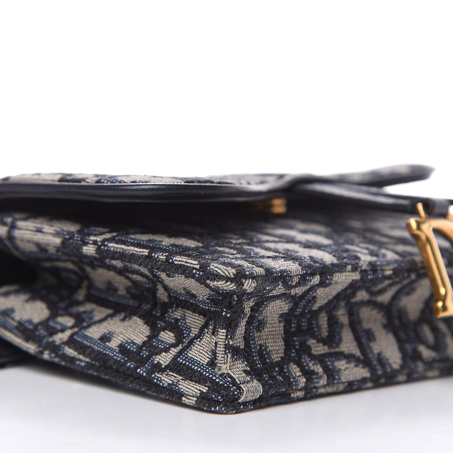 Christian Dior Oblique Saddle Belt Bag Blue 7 of 9