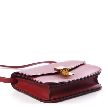 Celine Box Calfskin Medium Classic Box Flap Bag Red 3 of 9