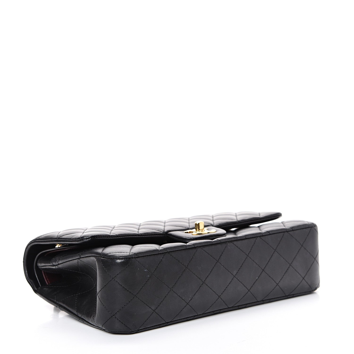 Chanel Lambskin Quilted Medium Double Flap Black 3 of 17