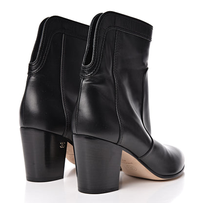 Chanel Calfskin CC Short Boots 40 Black 4 of 14