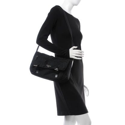 Prada Tessuto Nylon Messenger Bag Black 2 of 6