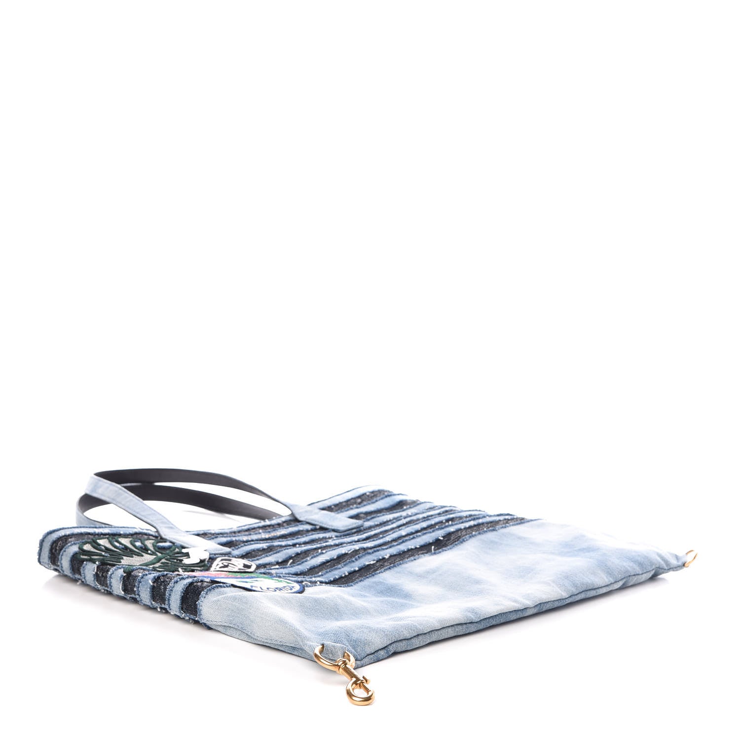 Marc Jacobs Denim Striped Wingman Tote Blue 5 of 7