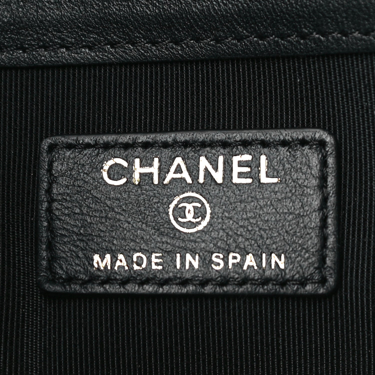 Chanel Lambskin Quilted Medium Cosmetic Case Black White 6 of 11