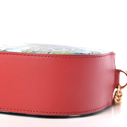Gucci GG Supreme Monogram Blooms Mini Chain Shoulder Bag Beige Blue Navy Hibiscus Red 9 of 9