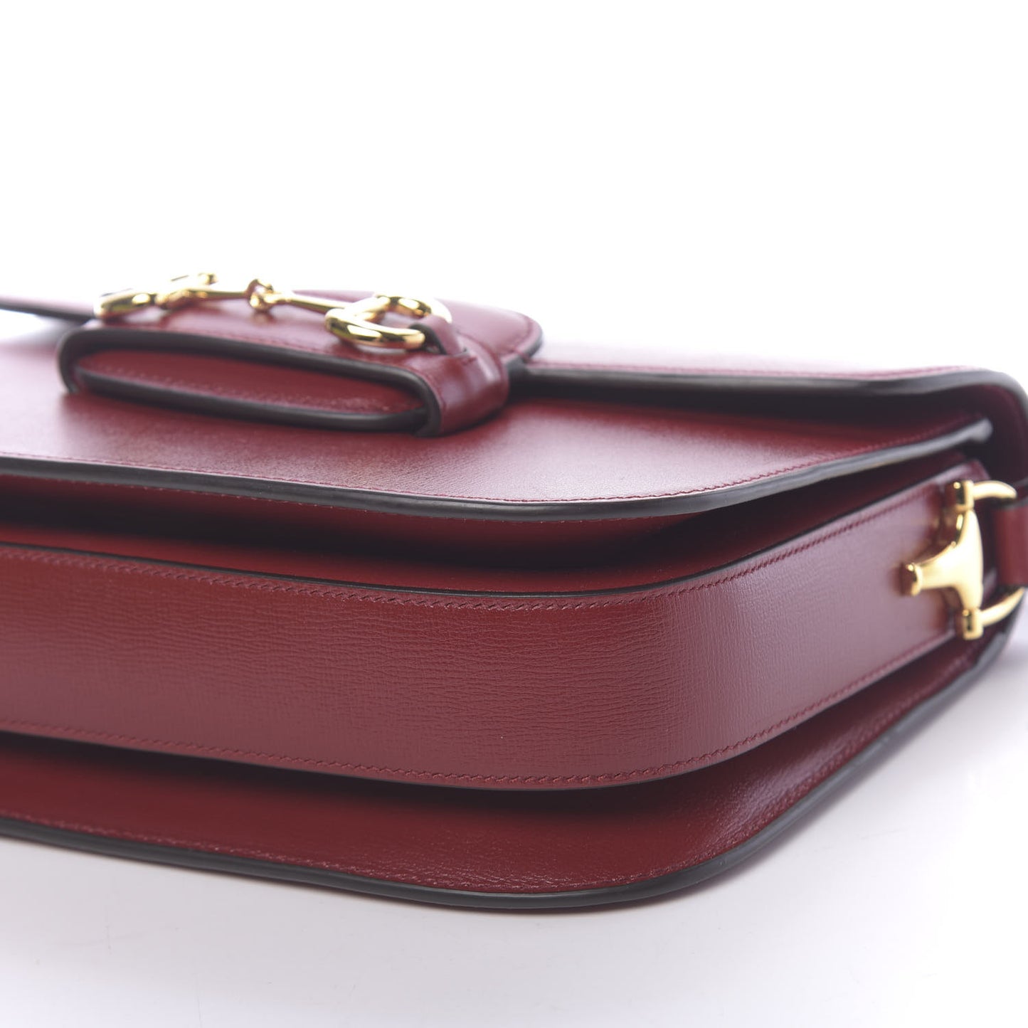 Azalea Calfskin Horsebit 1955 Shoulder Bag New Cherry Red