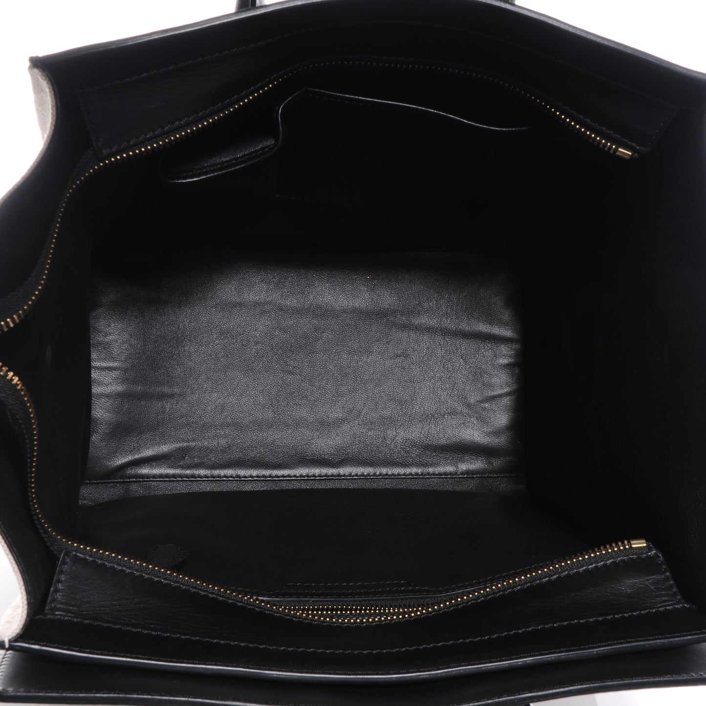 Natural Canvas Smooth Calfskin Mini Luggage Cream