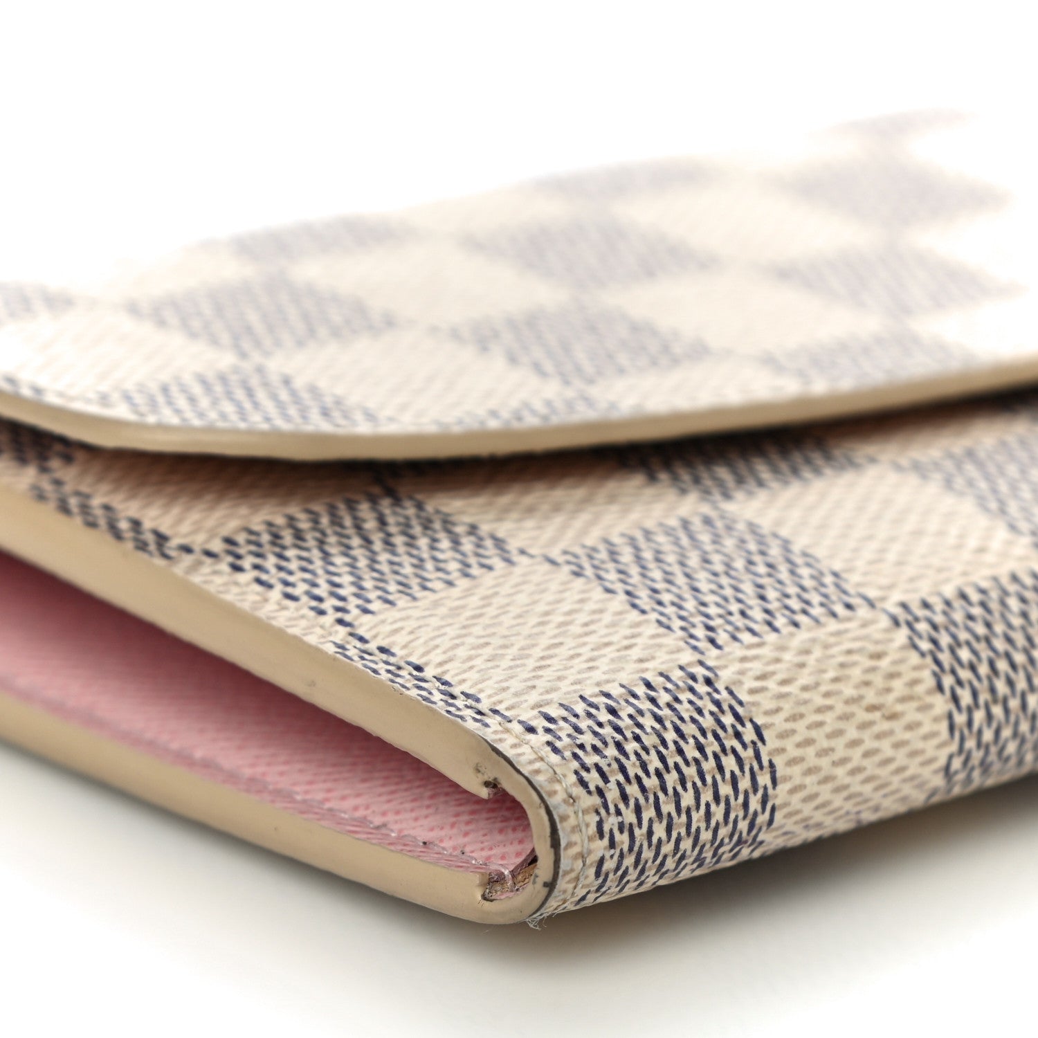 Louis Vuitton Damier Azur Emilie Wallet Rose Ballerine 8 of 15