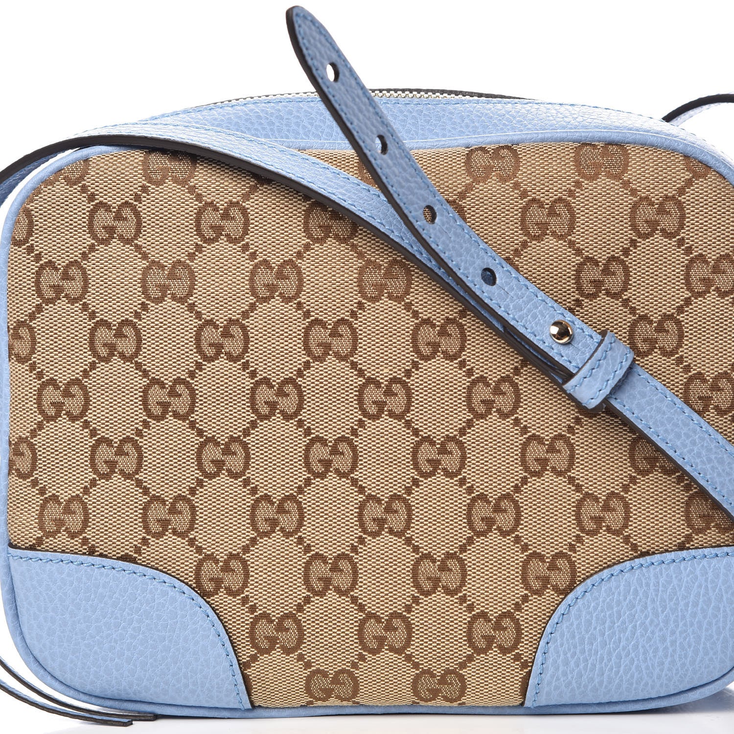 Gucci Monogram Mini Bree Messenger Bag Beige Mineral Blue 10 of 10