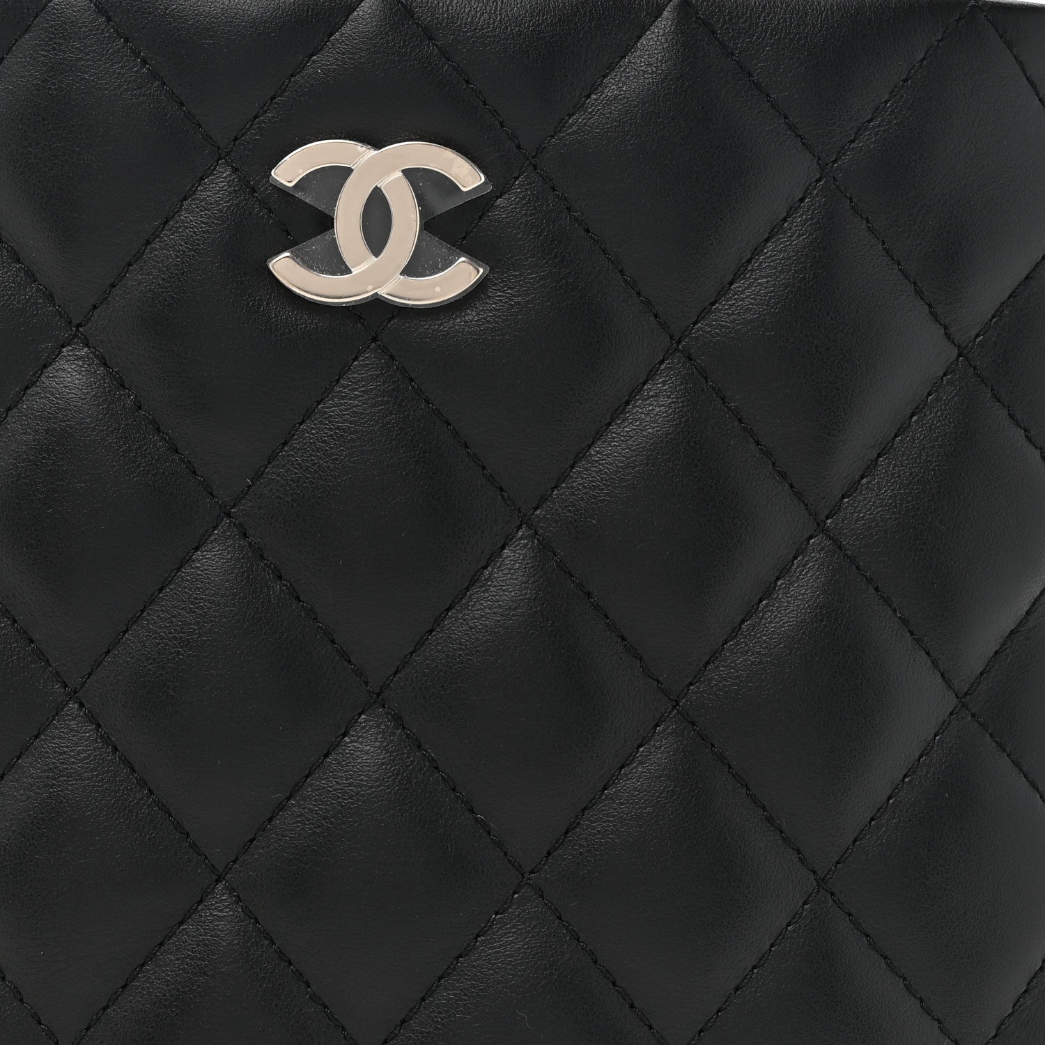 Chanel Lambskin Quilted Crossbody Bag Black 9 of 11