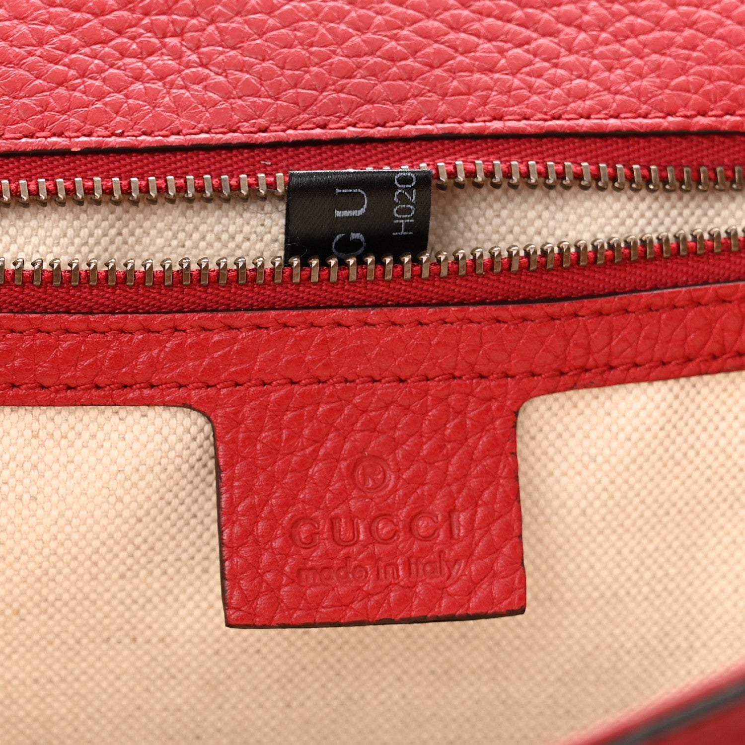 Gucci Calfskin Small GG Marmont Top Handle Bag Vulcanic Red 5 of 10