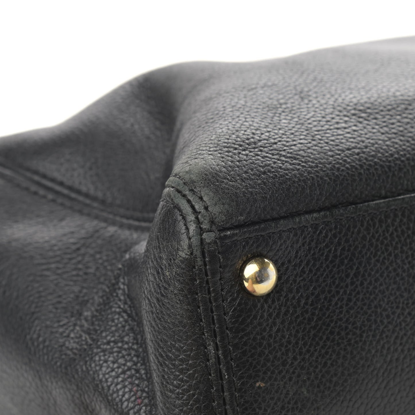 Calfskin Cerf Executive Shopper Tote Black