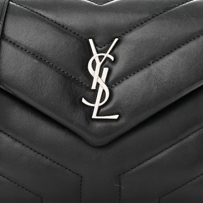 Saint Laurent Calfskin Y Quilted Monogram Toy Loulou Crossbody Bag Black 8 of 15
