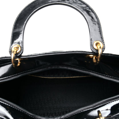 Christian Dior Patent Cannage Large Lady Dior Black 4 of 4