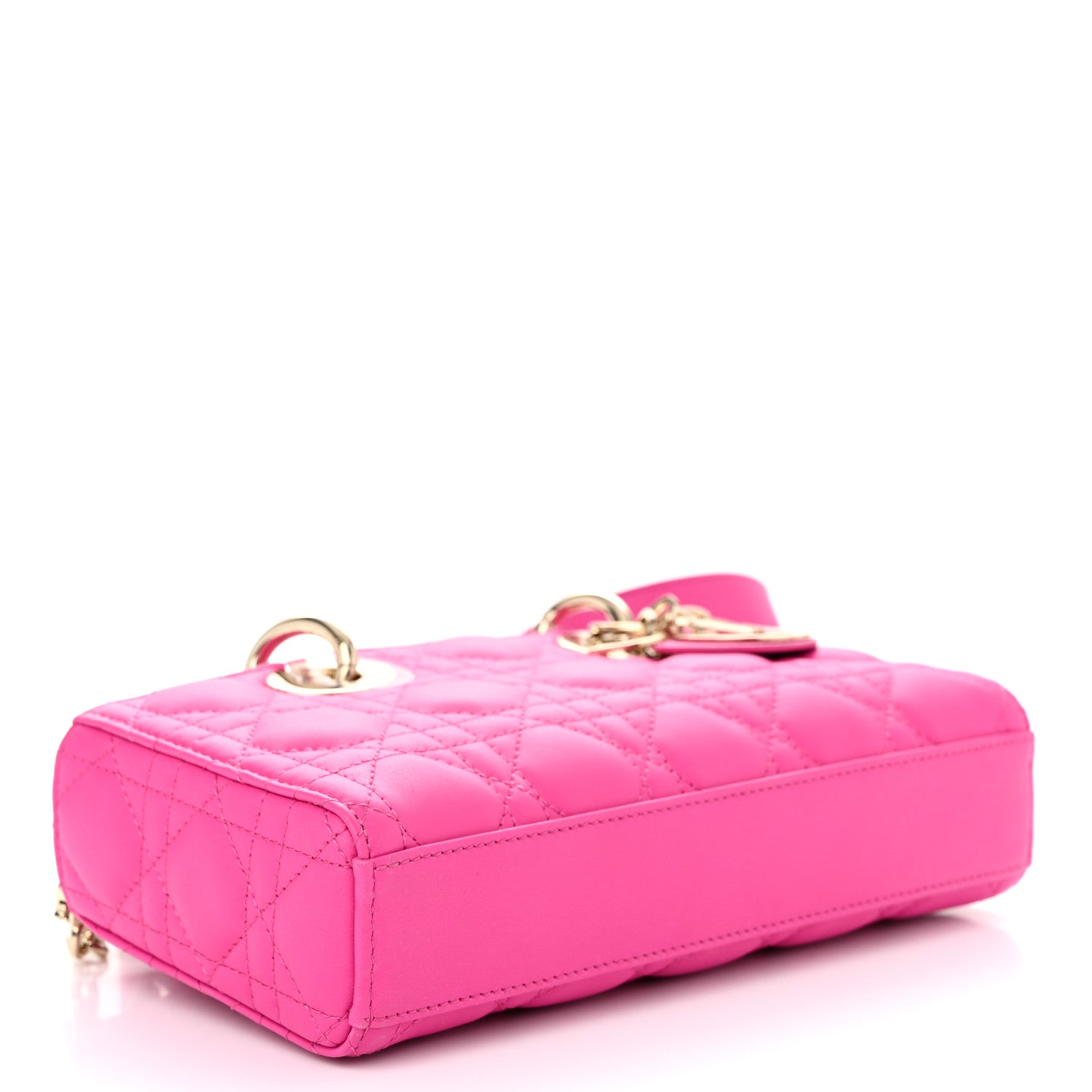 Christian Dior Lambskin Cannage Small Lady D-Joy Fuchsia 4 of 10