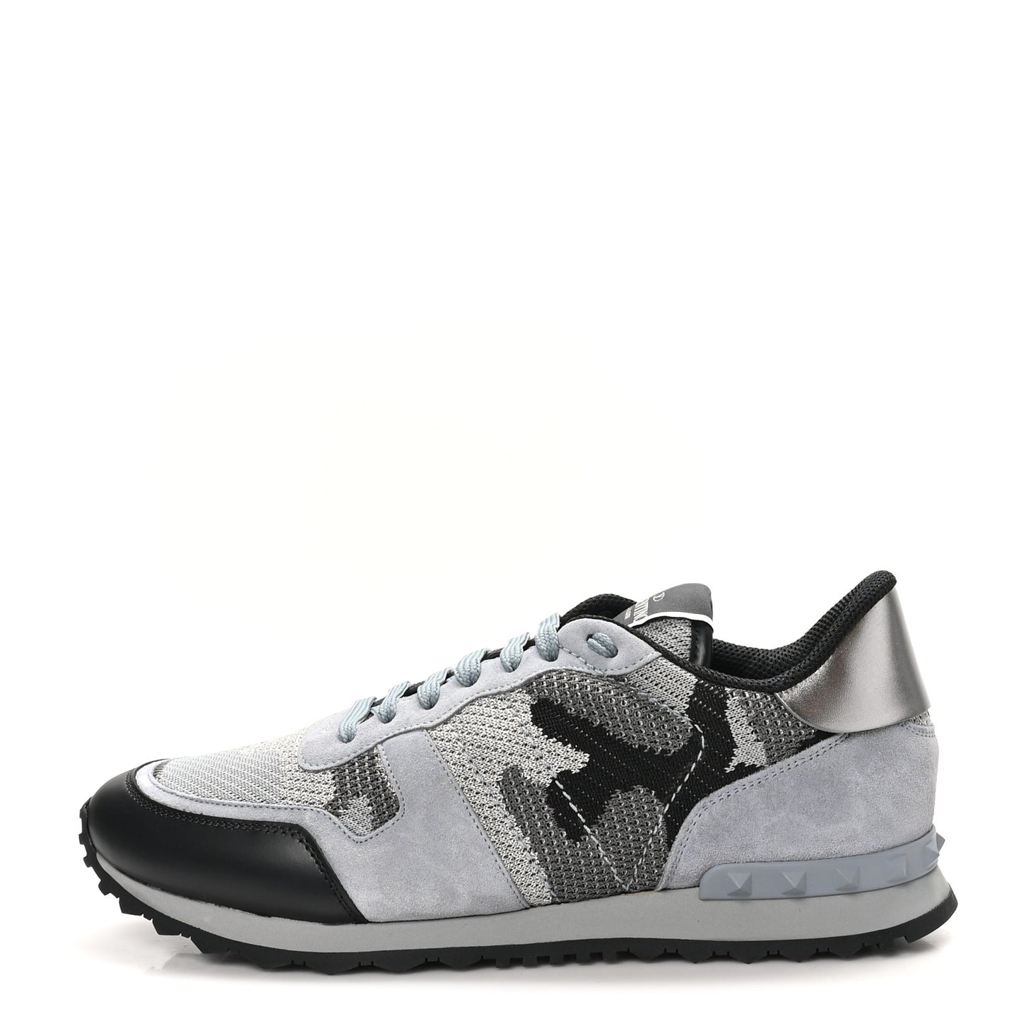 Mesh Suede Camouflage Mens Rockrunner Sneakers 10 Grey