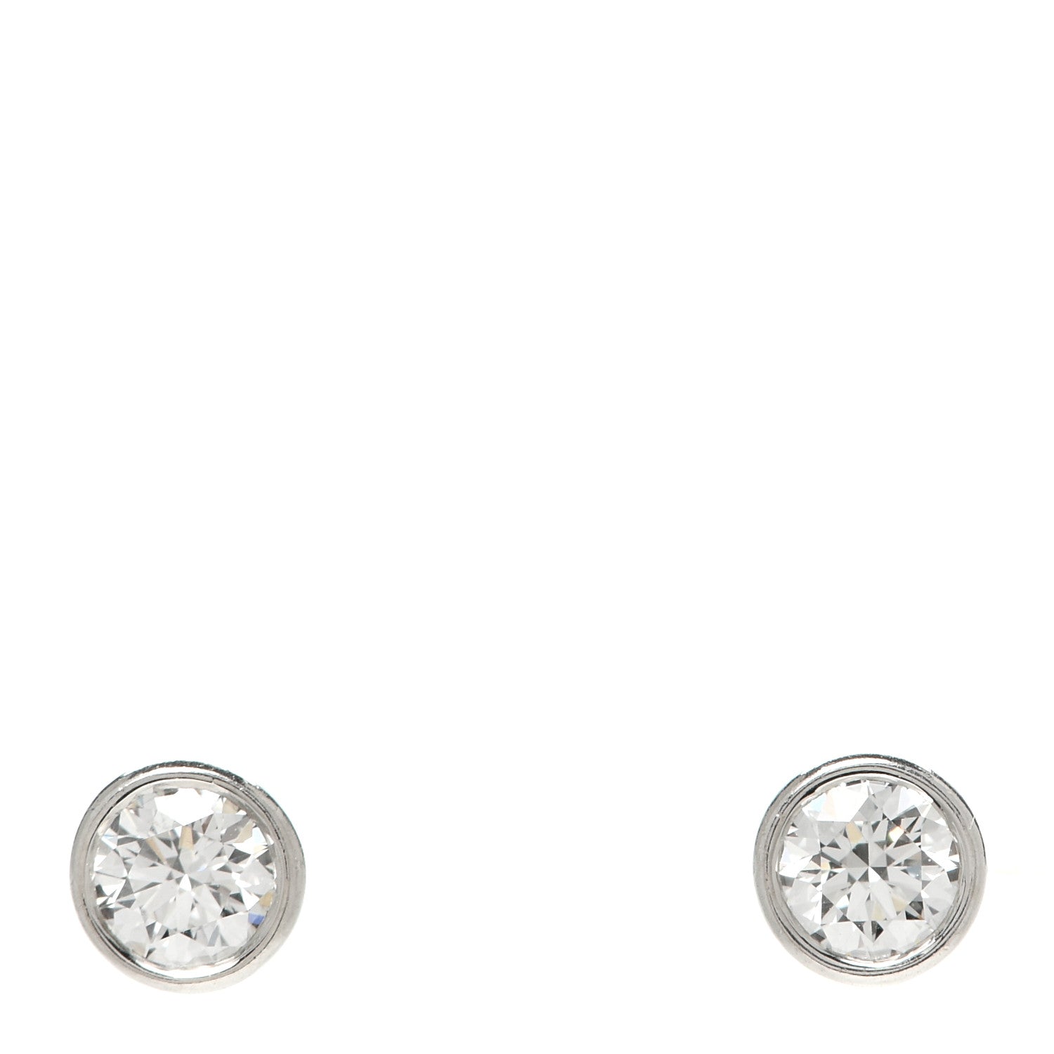 Tiffany Platinum Diamond .41ctw Elsa Peretti Diamonds By The Yard Earrings 1 of 5