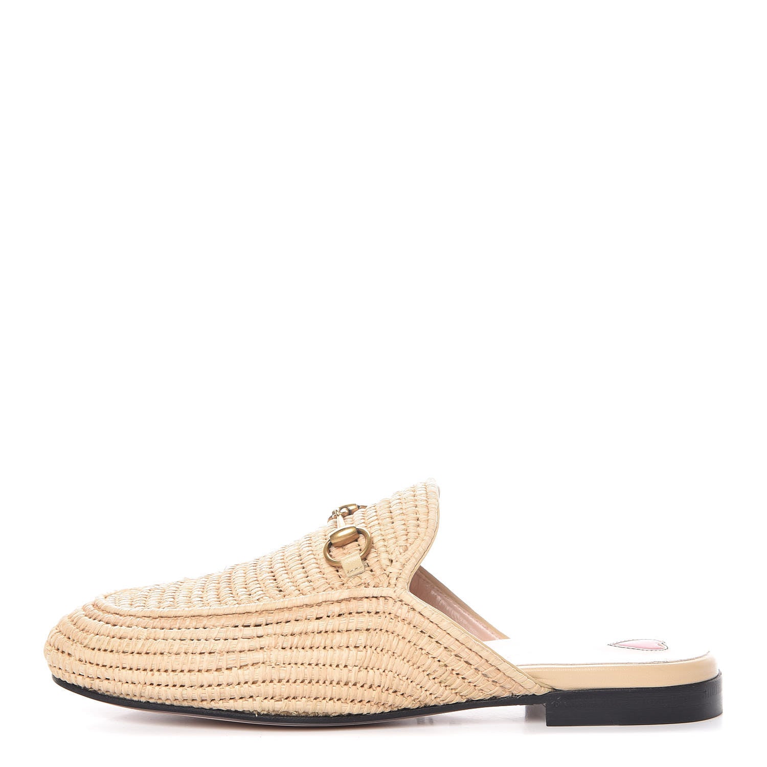 Gucci Raffia Womens Princetown Slippers 37 Naturale Sand Storm 1 of 8