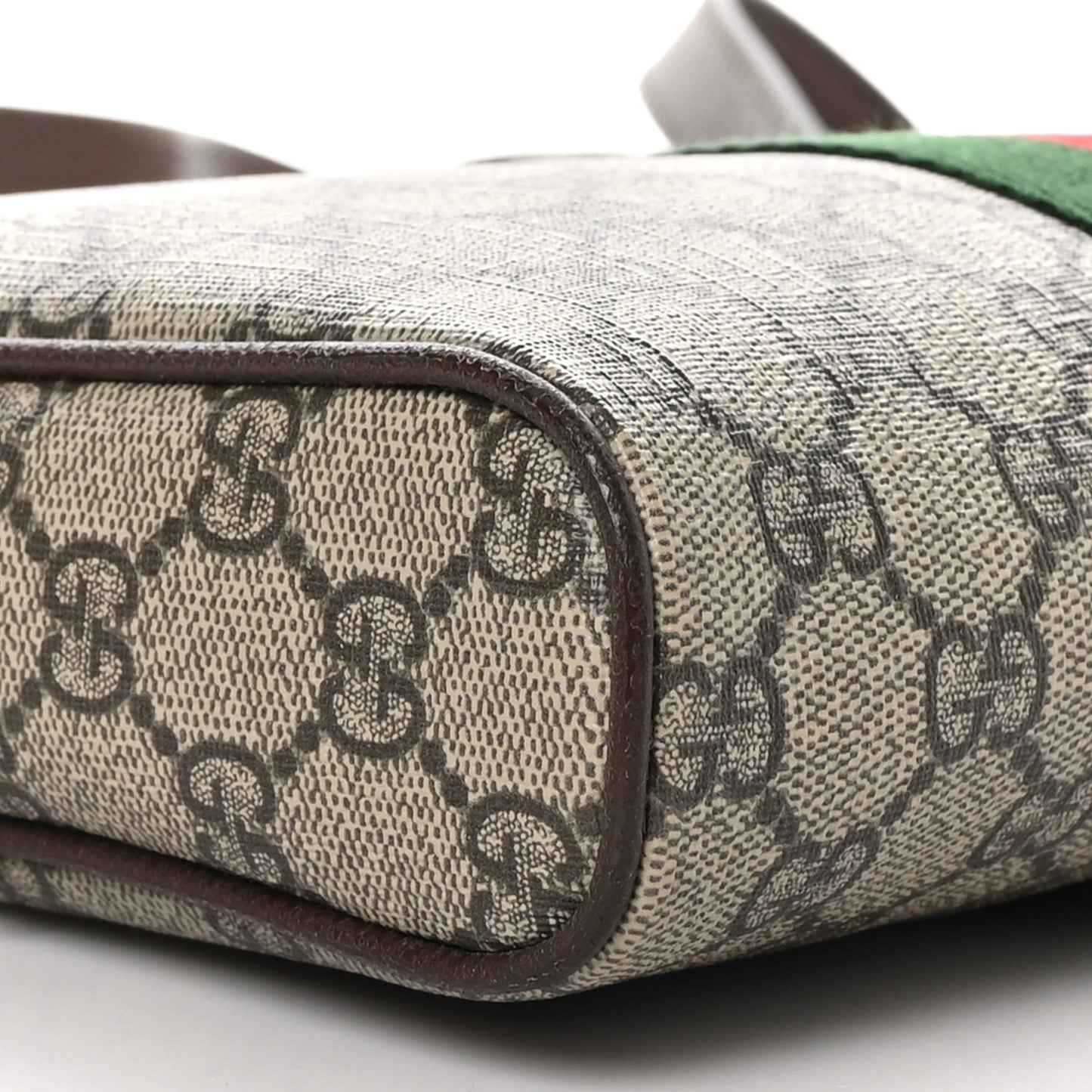 GG Supreme Monogram Web Small Ophidia Messenger Bag Brown
