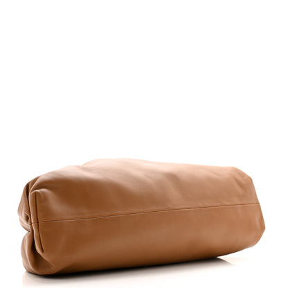 Bottega Veneta Smooth Butter Calf The Pouch Oversized Clutch Teak 4 of 9
