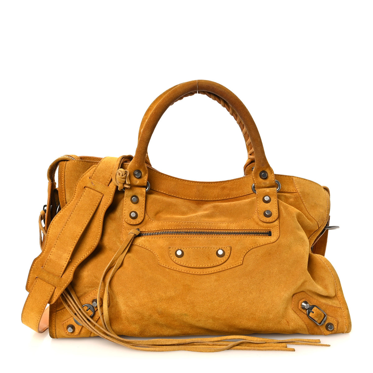 Balenciaga Baby Daim Suede Classic Silver Hardware City Yellow 1 of 11