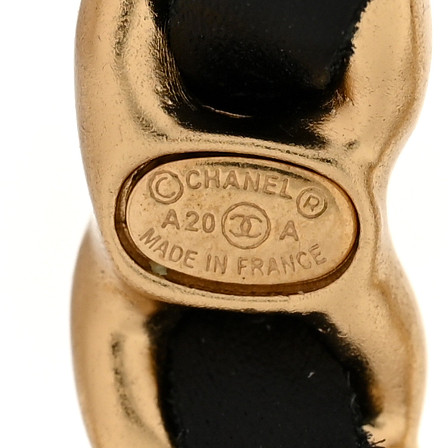 Chanel Lambskin Chain Camellia CC Brooch Black Gold 3 of 5