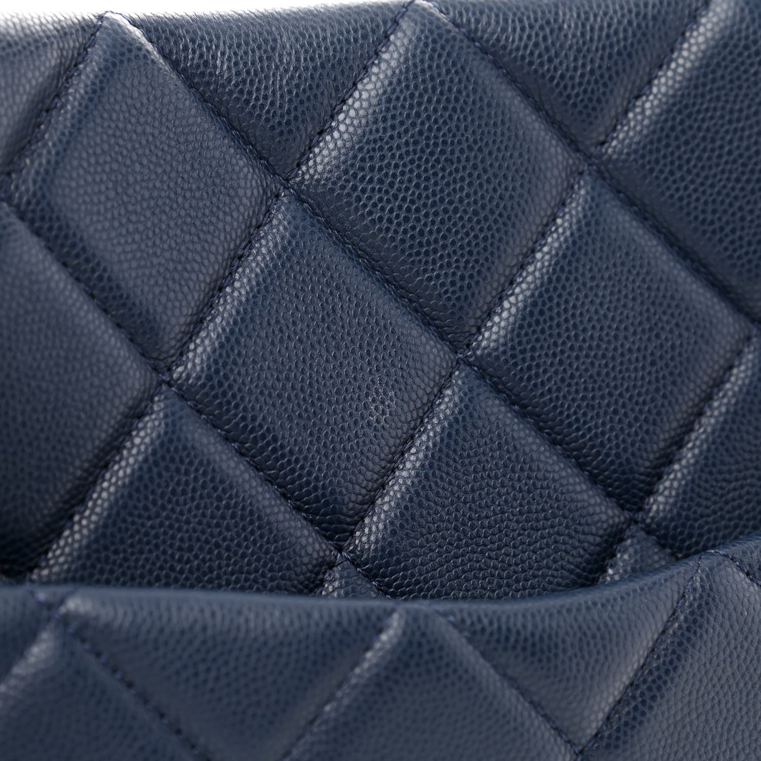 Chanel Caviar Quilted Sweet Classic Shopping Tote Navy Blue 13 of 13