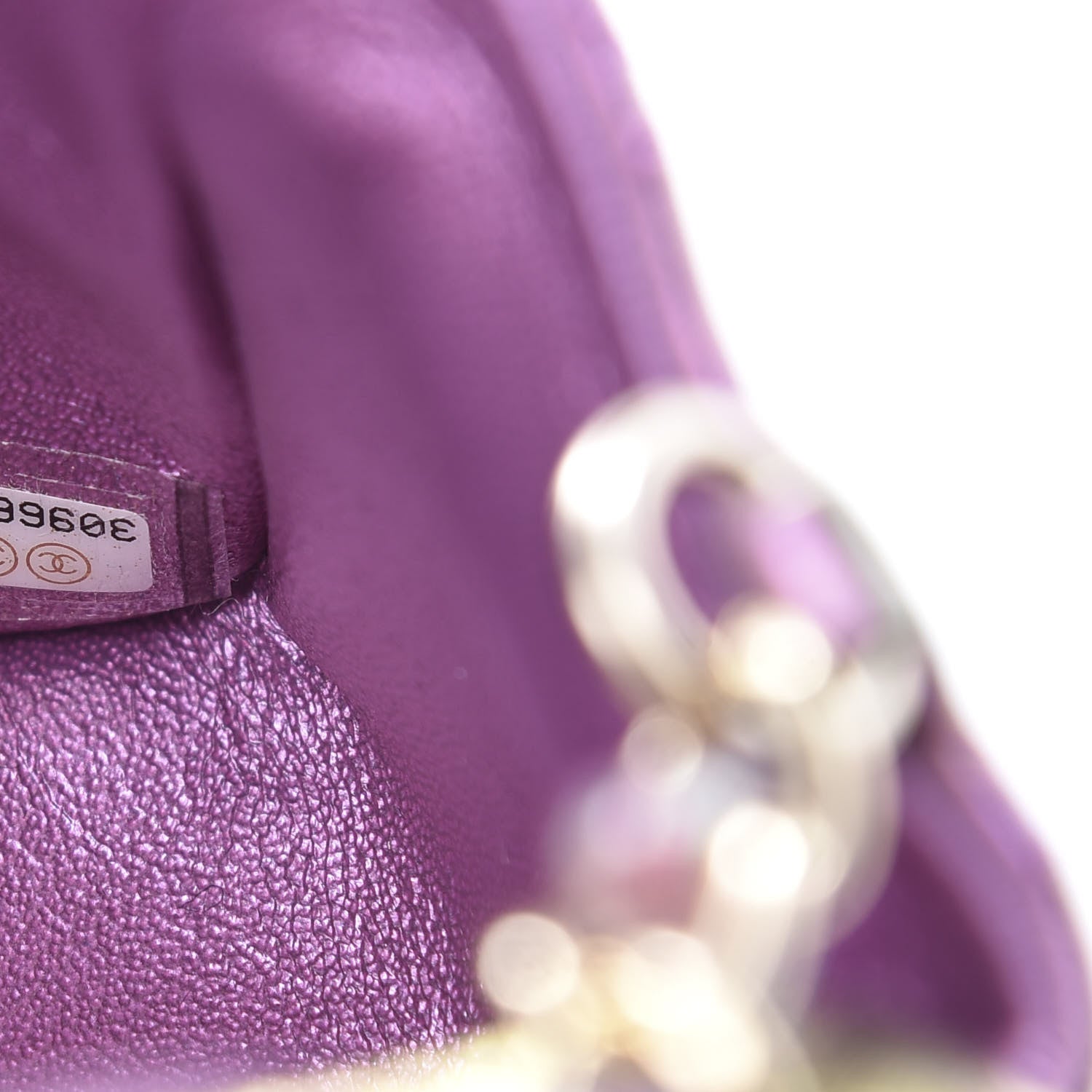 Chanel Iridescent Lambskin Quilted Mini Rectangular Flap Purple 7 of 11