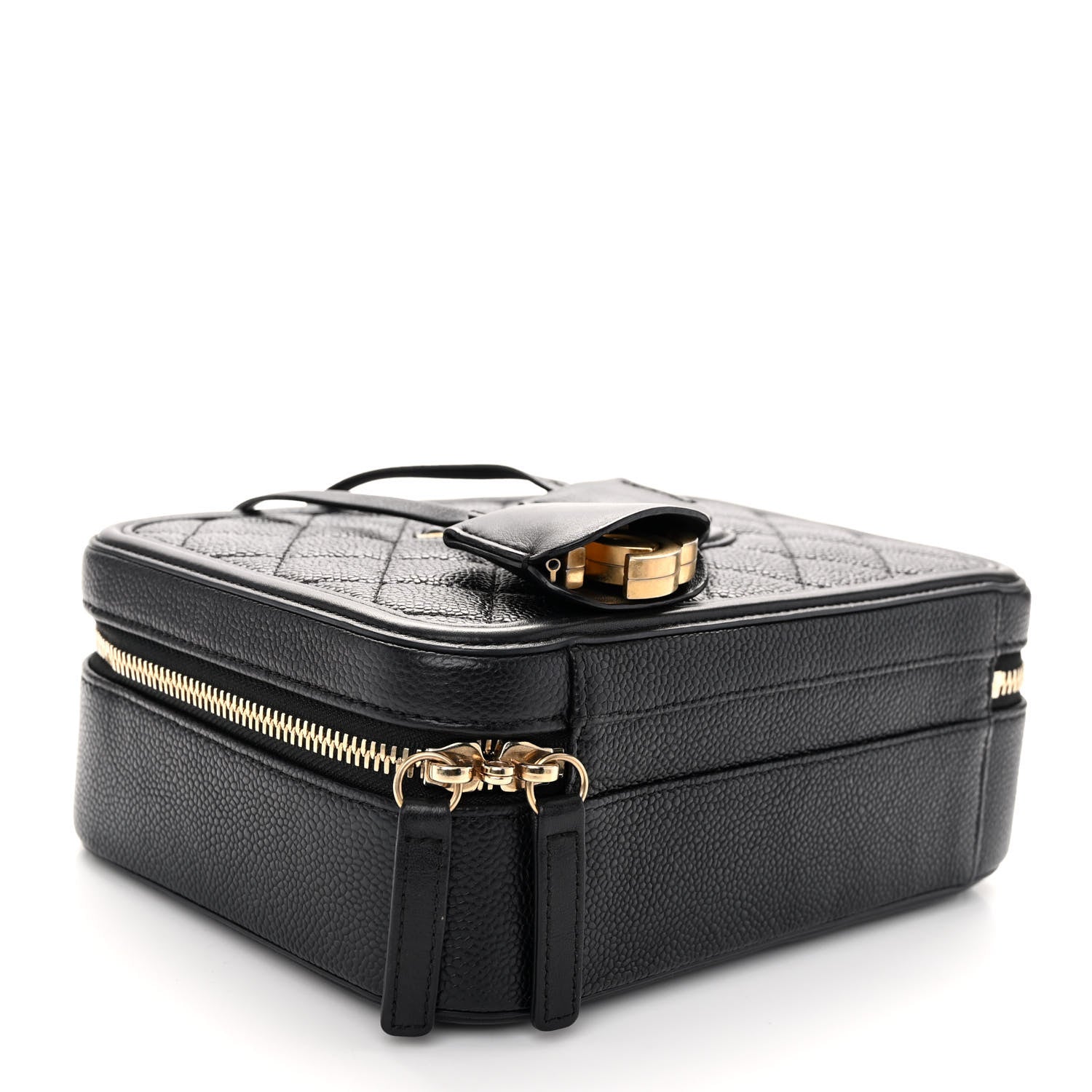 Chanel Caviar Quilted Medium CC Filigree Vanity Case Black 4 of 10
