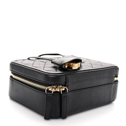 Chanel Caviar Quilted Medium CC Filigree Vanity Case Black 4 of 10