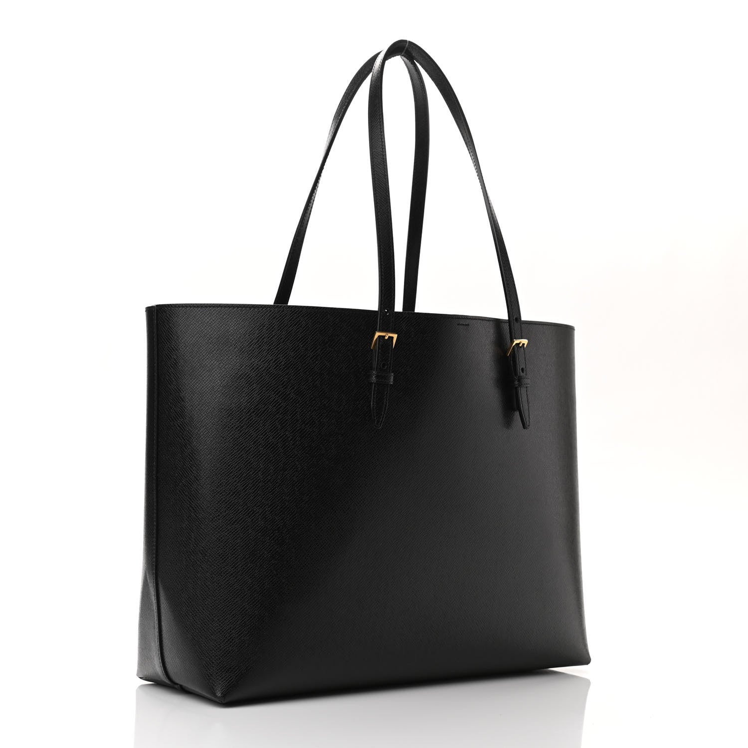Saint Laurent Calfskin Large Shopping Tote Black 3 of 10